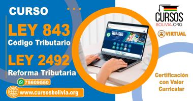 2 Cursos Ley 843  y Ley 2492 Consultoria Impuestos Nacionales Virtual 24/07