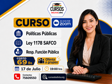 3 Cursos  Ley 1178 SAFCO , Políticas Públicas y DS23318-A en vivo por ZOOM